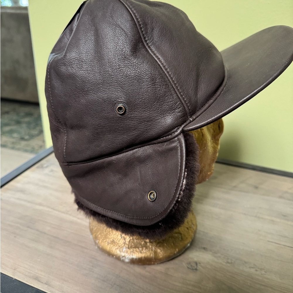 UGG earflap leather sheepskin  Hat